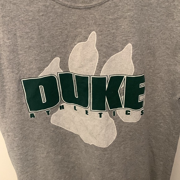 Official Duke Athletics 50/50 cotton blend grey tshirt ivy league college - Picture 2 of 4